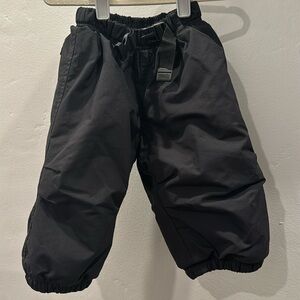REI 12 months black Waterproof insulated fleece lined Growth Tuck Snow Pants